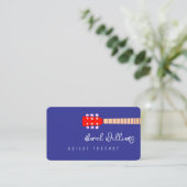 Carte de visite Musique Bleue pour professeurs de (Debout devant)