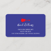 Carte de visite Musique Bleue pour professeurs de (Dos)