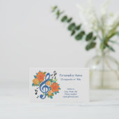 Carte De Visite Musique Clef Note Musique Chanson Danse Musicien (Debout devant)