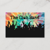 Carte De Visite Musique Cool Crowd Club Design (Devant)