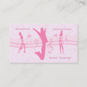 Carte De Visite Musique Danse et Drama Pink Publicité (Devant)