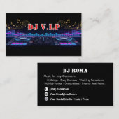 Carte De Visite Musique de DJ Professionnel (Devant / Derrière)