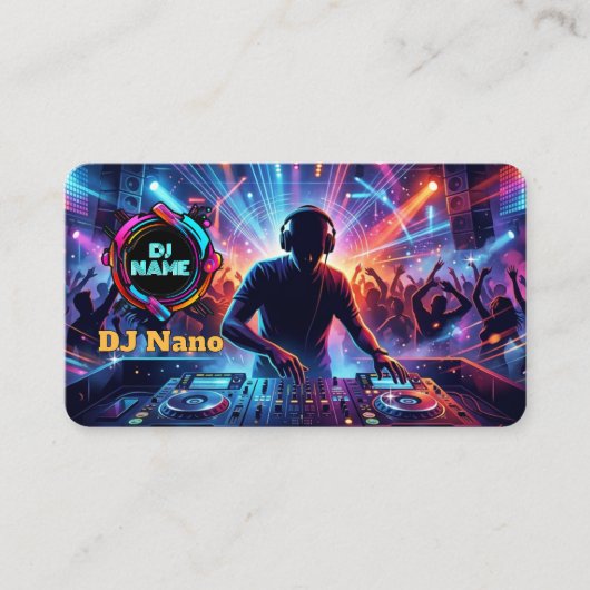 Carte De Visite Musique de DJs professionnels (Devant)