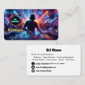 Carte De Visite Musique de DJs professionnels (Devant / Derrière)