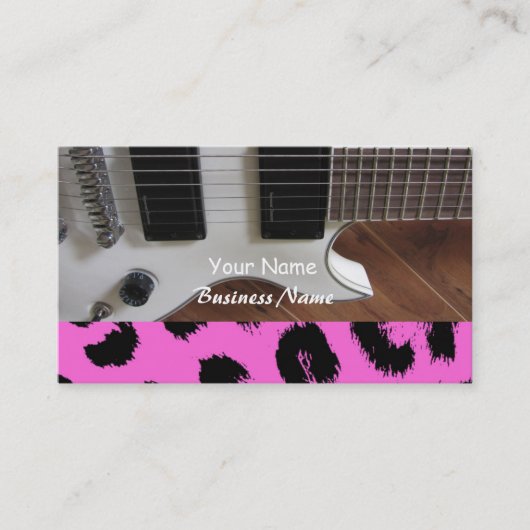 Carte De Visite Musique de guitare rock (Devant)