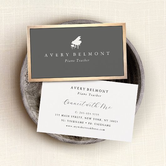 Carte De Visite Musique de professeur de piano