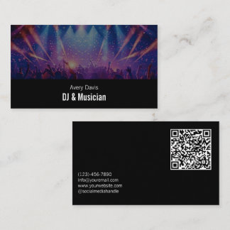 Carte De Visite Musique Deejay moderne Musique de fête DJ Djing Co