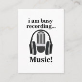 Carte De Visite Musique d'enregistrement du micro-casque (Devant)