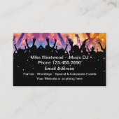 Carte De Visite Musique DJ Entertainment Party Thème (Devant)