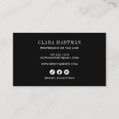 Carte De Visite Musique Enseignant Compositeur Piano Keys Icône so (Dos)