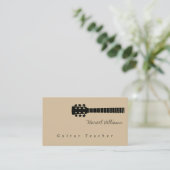 Carte De Visite Musique enseignant Guitare Beige (Debout devant)