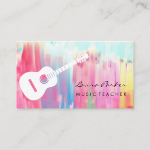 Carte De Visite Musique Enseignant Guitare Lecteur instrument Pein