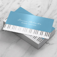 Musique Enseignant Moderne Blue Piano Keys Musical