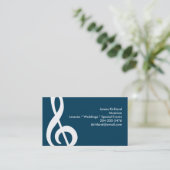 Carte De Visite Musique Enseignant Treble Clef Studio Musicien (Debout devant)