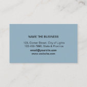 Carte De Visite Musique Enseignant Treble Note Bleu Sound Waves (Dos)