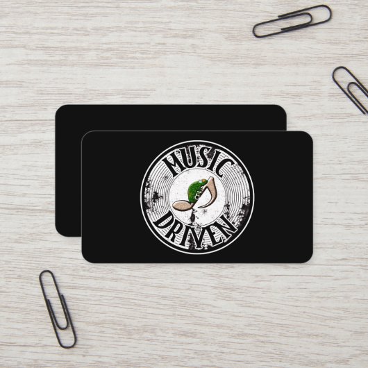 Carte De Visite Musique entraînante (Devant/Arrière en situation)