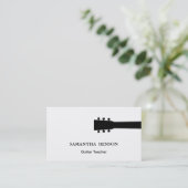 Carte De Visite Musique fraîche et moderne noire et de blanc de (Debout devant)