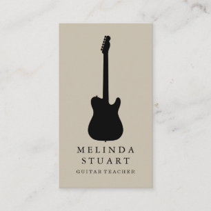 Carte De Visite Musique Moderne Minimaliste Chic Professeur de Gui