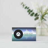 Carte De Visite Musique moderne vinyle et égaliseur (Debout devant)