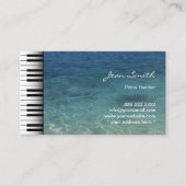 Carte De Visite Musique Piano enseignant Plage Eau de mer (Devant)