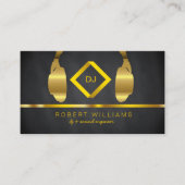 Carte De Visite Musique professionnelle de Faux d'or d'écouteur de (Devant)