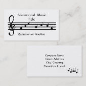 Carte De Visite Musique sensationnelle (Devant / Derrière)