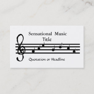 Carte De Visite Musique sensationnelle