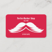 Carte De Visite Mustache Red Black Unique Creative Simple Barber (Devant)