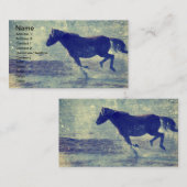 Carte De Visite Mustang sur la plage (Devant / Derrière)