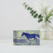 Carte De Visite Mustang sur la plage (Debout devant)