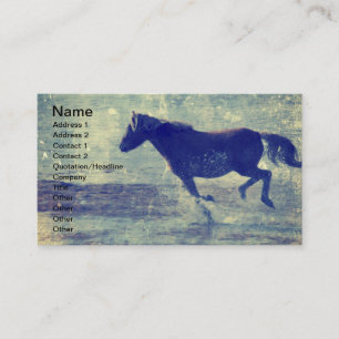 Carte De Visite Mustang sur la plage