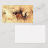 Carte De Visite Mustangs de chevaux sauvages (Devant / Derrière)