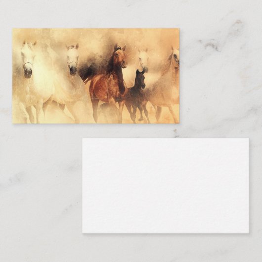 Carte De Visite Mustangs de chevaux sauvages (Devant / Derrière)