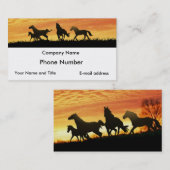 Carte De Visite Mustangs sauvages (Devant / Derrière)