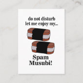 Carte De Visite Musubi Laissez-Moi Profiter De Mon Spam Musubi (Devant)