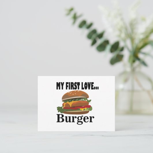 Carte De Visite My First Love Burger Chef Restaurant (Debout devant)