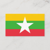 Carte De Visite Myanmar / Drapeau birman, Drapeau du Myanmar / Bir (Devant)