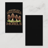 Carte De Visite Mycologue amateur Humour Morel Chasseur de champig (Devant / Derrière)