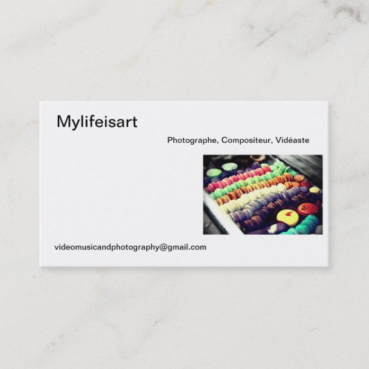 Carte de visite Mylifeisart (Devant)
