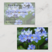 Carte De Visite Myosotis sylvatica - Oubliez-moi non (Devant / Derrière)