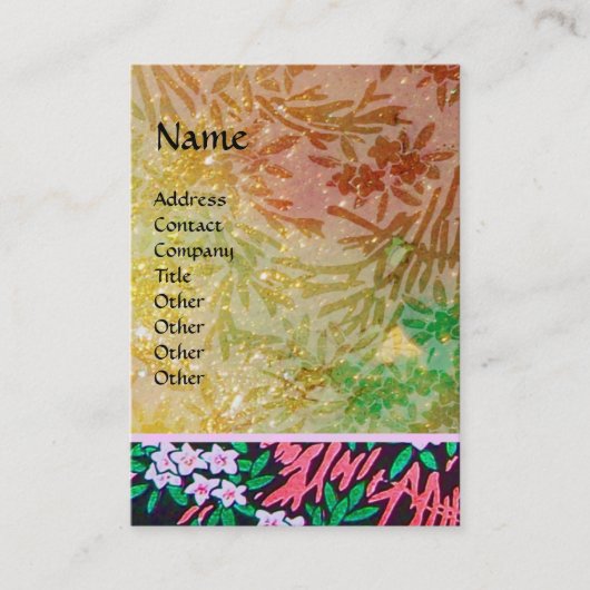 Carte De Visite MYRTLE MAGIQUE / Réflexions d'or étincelantes (Devant)