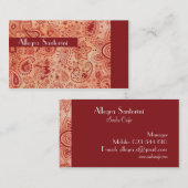 Carte De Visite Mystérieux Paisley (Devant / Derrière)