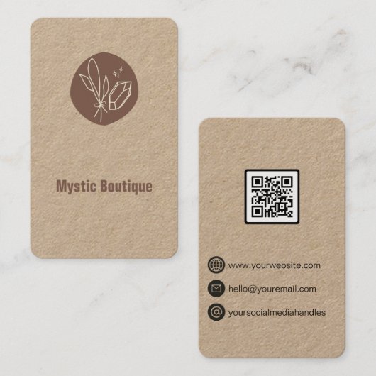 Carte de visite Mystic Boutique (Devant / Derrière)