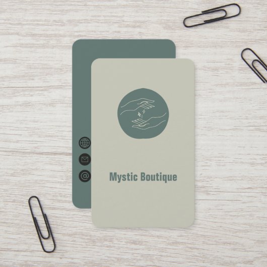 Carte De Visite Mystic Boutique (Devant/Arrière en situation)