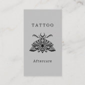 Carte De Visite Mystic Death Moth Tattoo Afcare Instructions (Devant)