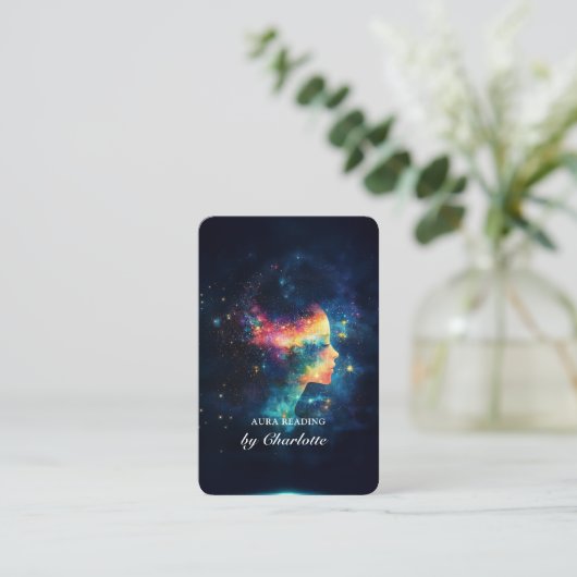 Carte De Visite Mystic Universe Woman QR-Code (Debout devant)