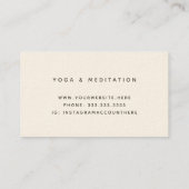 Carte De Visite Mystical Boho Holistic Yoga Wellacher (Dos)
