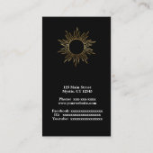 Carte De Visite Mystical design on black (Dos)