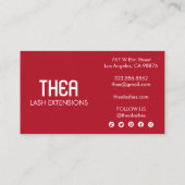 Carte De Visite Mystical Eye Elegant Boho Aquarelle Esthéticien (Dos)