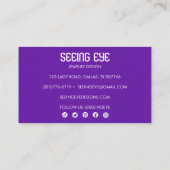 Carte De Visite Mystical Eye Magique Elegant Boho Aquarelle Chic (Dos)